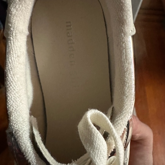 Madden Girl Silver Metallic Sneakers - Picture 3 of 5